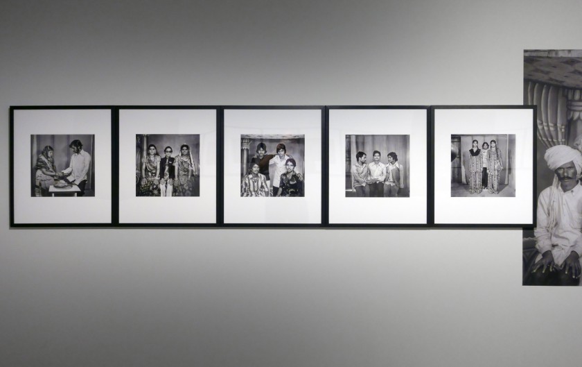 Installation view of the exhibition 'Visions of India: from the colonial to the contemporary' at the Monash Gallery of Art showing the work of Suresh Punjabi (Indian, b. 1957)