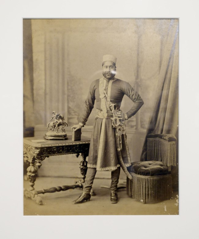 Unknown photographer. 'Unidentified Maharaja' c. 1880 (installation view)