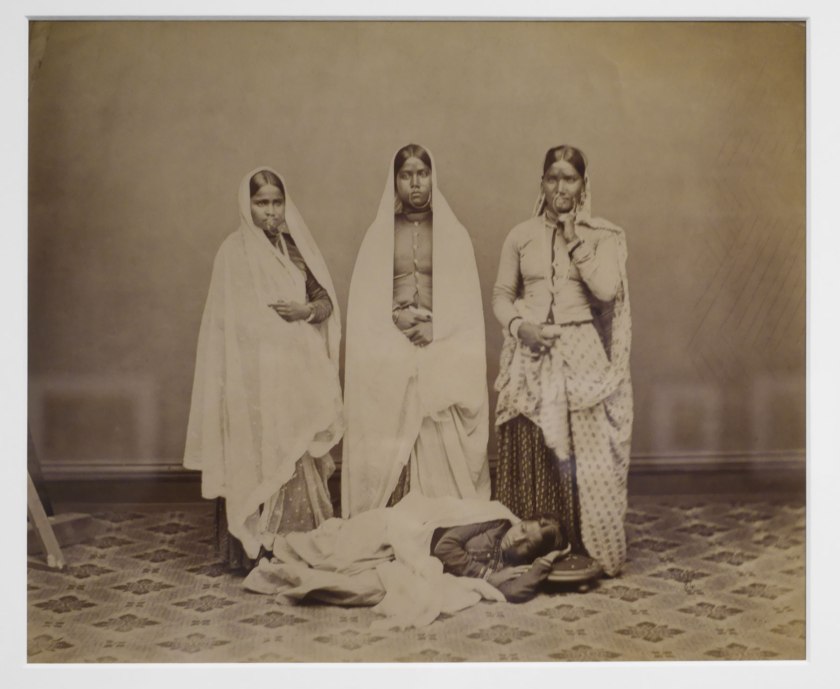 John Edward Saché (Germany, b. 1824; America (dates unknown); India (dates unknown); died India 1882) 'Four ayahs from Naintal Region' 1865 (installation view) 