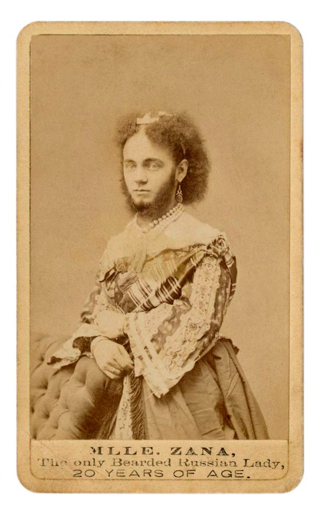 Unknown photographer (American). 'Mademoiselle Zana, The only Bearded Russian Lady, 20 years of age' c. 1880s