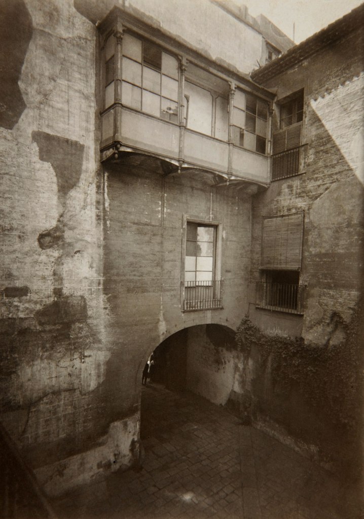 Adolf Mas (Spanish, 1861-1936) 'Interior del pati de la casa núm. 6 de la Riera de Sant Joan' (Interior of the patio of house no. 6 of the Riera of Saint Joan) Before 1911