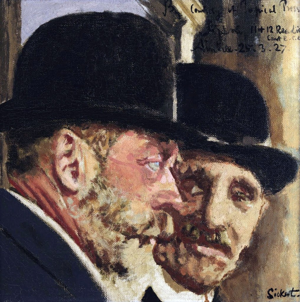 Walter Richard Sickert (British, 1860-1942) 'King George V and his Racing Manager: A Conversation Piece at Aintree' 1927