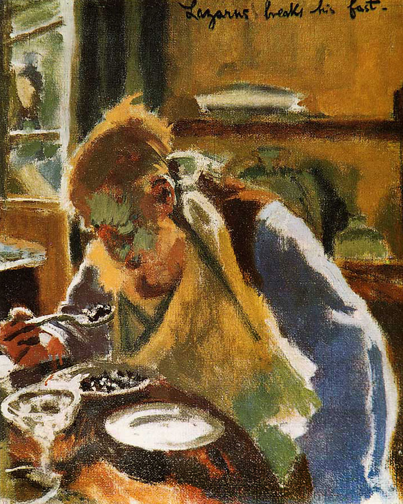 Walter Richard Sickert (British, 1860-1942) 'Self-Portrait. Lazarus Breaks his Fast' c. 1927