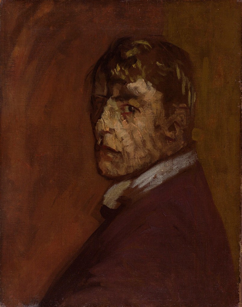 Walter Richard Sickert (British, 1860-1942) 'Self-portrait' c. 1896 from the exhibition 'Walter Sickert' at Tate Britain, London, May - Sept, 2022