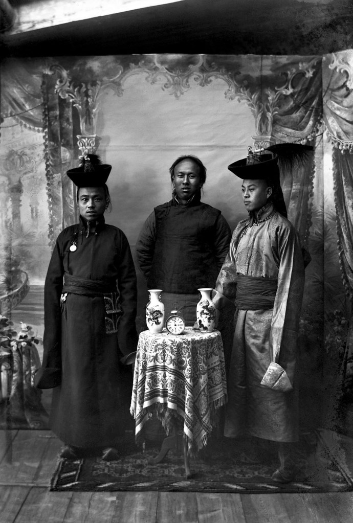 Unknown photographer. 'Untitled [Three Mongolian men]' 1910s-1920s