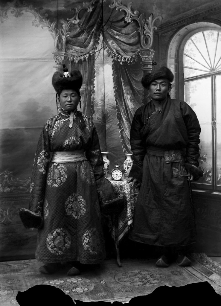 Unknown photographer. 'Untitled [Mongolian woman and man]' 1910s-1920s