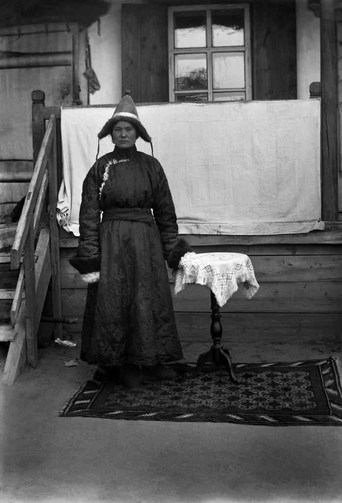 Unknown photographer. 'Untitled [Mongolian woman and table]' 1910s-1920s