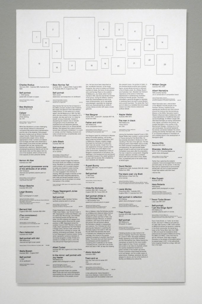 Installation view of the exhibition 'WHO ARE YOU: Australian Portraiture' at NGV Australia, Federation Square, Melbourne