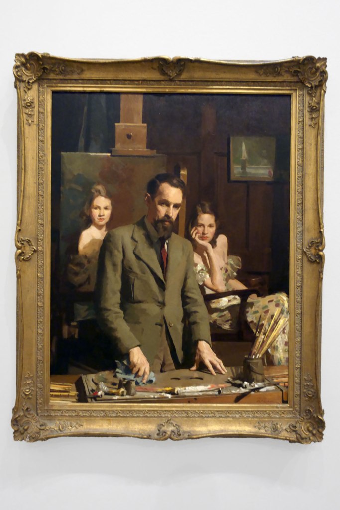 A. D. Colquhoun (Australian, 1894-1983) 'Artist and sitter' c. 1938 (installation view)