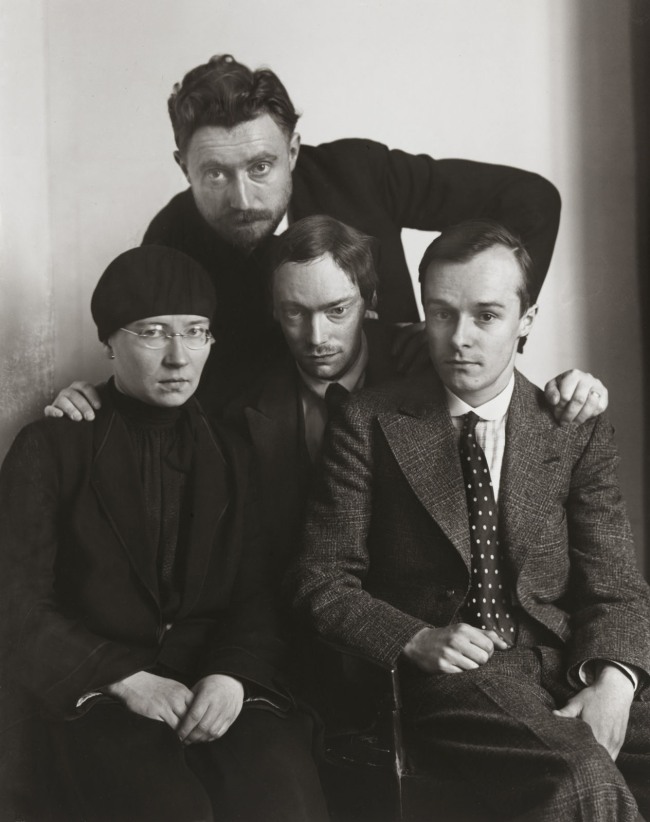 August Sander (German, 1876-1964) 'Proletarian Intellectuals' [Else Schuler, Tristan Rémy, Franz Wilhelm Seiwert, Gerd Arntz] c. 1925