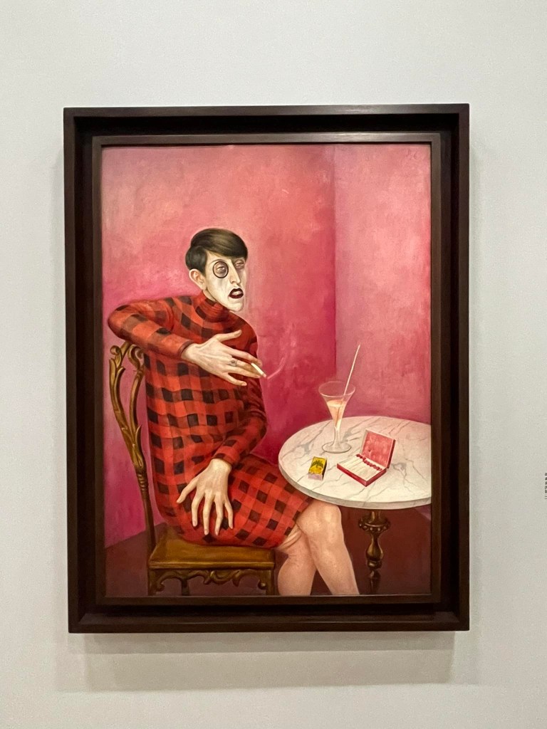 Otto Dix (German, 1891-1969) 'Bildnis der Journalistin Sylvia von Harden' (Portrait of the journalist Sylvia von Harden) 1926 (installation view)