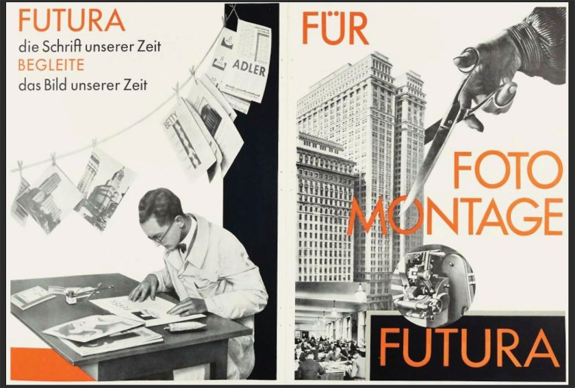 Heinrich Jost (German, 1889-1948) 'Werbefaltblatt "Für Fotomontage Futura"' (Promotional leaflet "For photomontage Futura") Nd