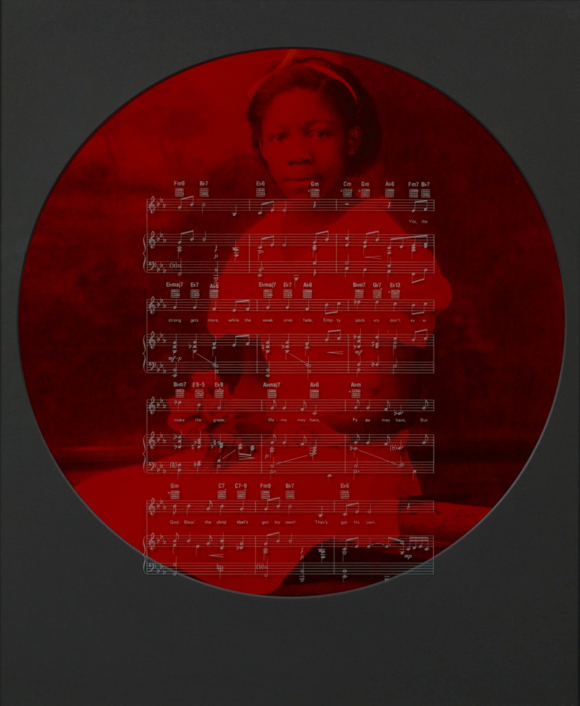 Carrie Mae Weems (American, b. 1953) 'Untitled (Musical Score of "God Bless the Child")' 1995