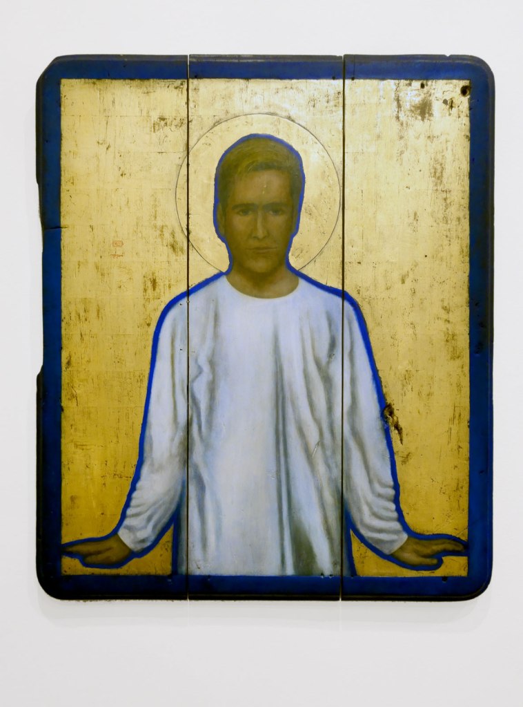 AñA Wojak (Australian, b. 1954) 'Acacius (Stigmata) – Tony Carden' 1991 (installation view)