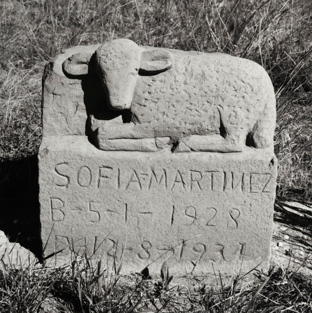 Robert Adams (American, b. 1937) 'Sandstone Grave Marker, Walsenburg, Colorado' 1972