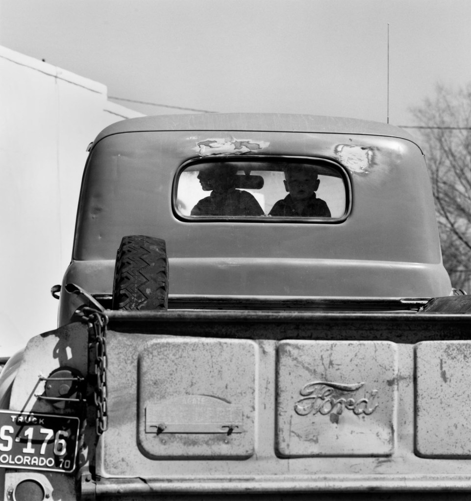 Robert Adams (American, b. 1937) 'Boys in a Pickup, Simla, Colorado' 1970, printed 1991
