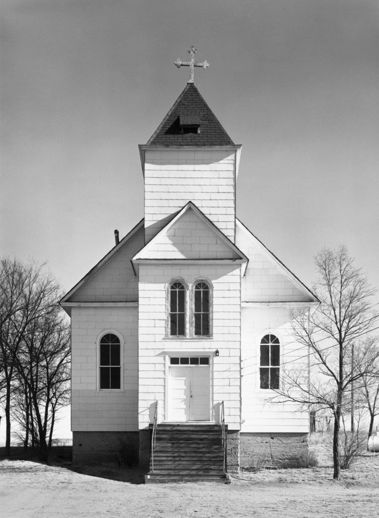 Robert Adams (American, b. 1937) 'Catholic Church, Winter, Ramah, Colorado' 1965, printed 1982