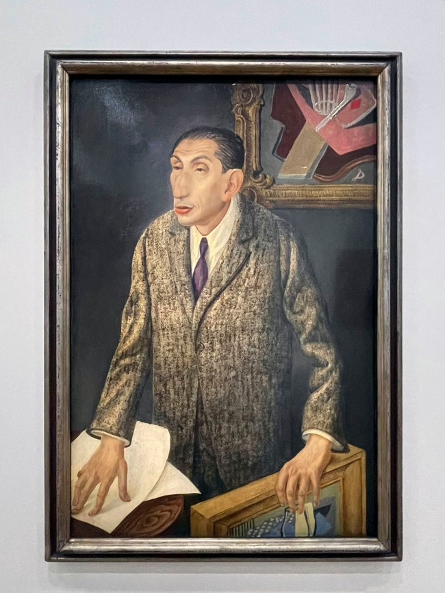 Otto Dix (German, 1891-1969) 'Portrait of the Art Dealer Alfred Flechtheim' 1926 (installation view)