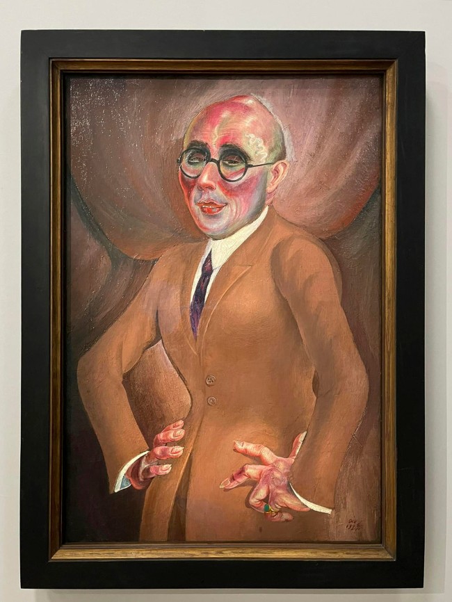 Otto Dix (German, 1891-1969) 'Portrait of the Jeweller Karl Krall' 1923 (installation view)