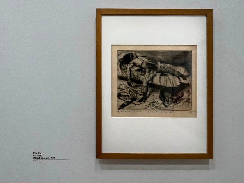 Otto Dix (German, 1891-1969) Lustmord (Sex Murder) 1922 (installation view)