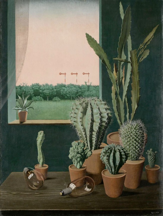 Georg Scholz (German, 1890-1945) 'Kacteen und Semaphore' (Cacti and semaphores) 1923