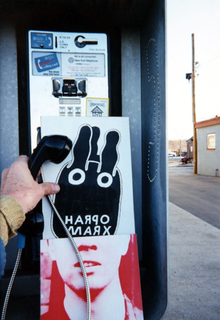 Ray Johnson (American, 1927-1995) 'Harpo Marx bunny, headshot, and payphone' February 1994 Ray Johnson (American, 1927-1995) 'Harpo Marx bunny, headshot, and payphone' February 1994
