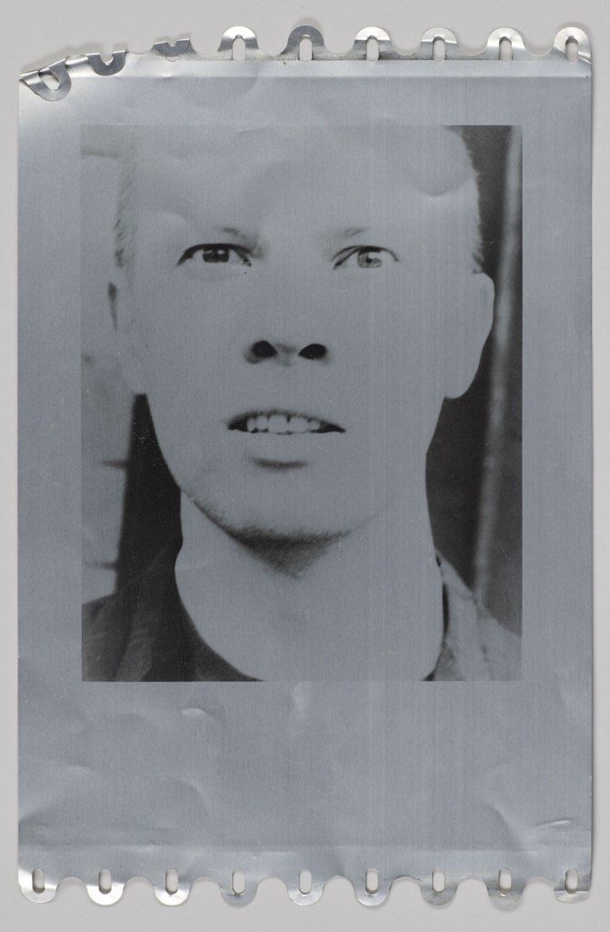 Ray Johnson (American, 1927-1995) 'Offset printing plate (Ara Ignatius portrait)' c. 1964 Ray Johnson (American, 1927-1995) 'Offset printing plate (Ara Ignatius portrait)' c. 1964