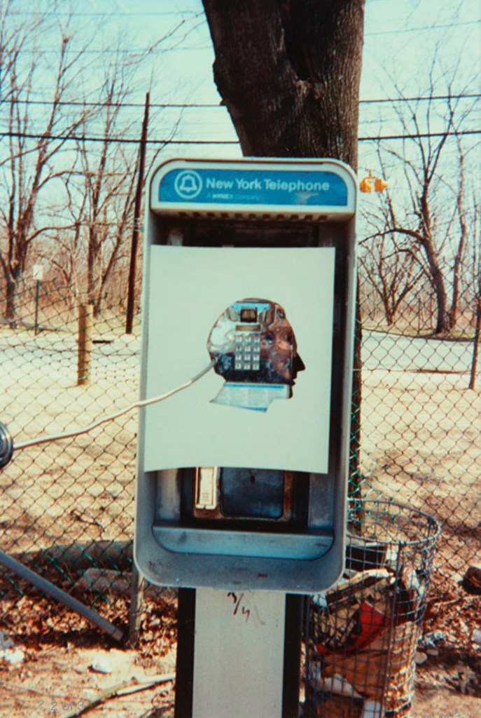 Ray Johnson (American, 1927-1995) 'Joseph Cornell silhouette and payphone' Spring 1992 Ray Johnson (American, 1927-1995) 'Joseph Cornell silhouette and payphone' Spring 1992