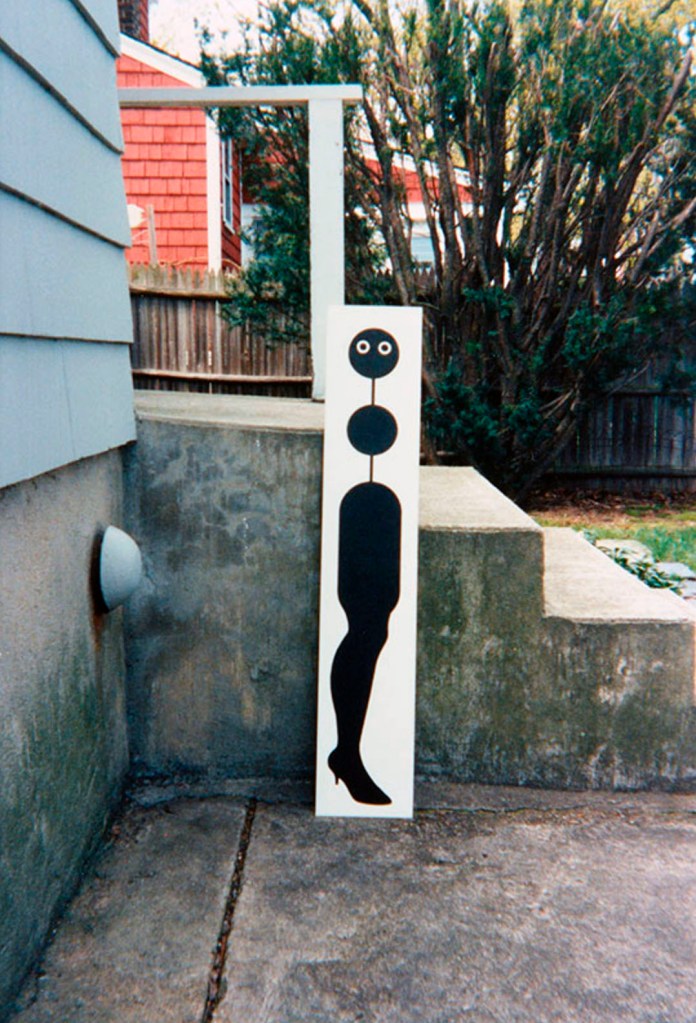 Ray Johnson (American, 1927-1995) 'One-legged figure beside back steps' Spring 1992 Ray Johnson (American, 1927-1995) 'One-legged figure beside back steps' Spring 1992