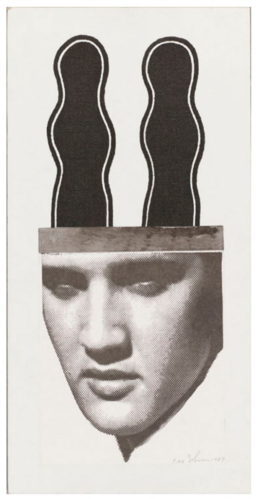 Ray Johnson (American, 1927-1995) 'Untitled (Elvis with Bunny Ears)' 1987 Ray Johnson (American, 1927-1995) 'Untitled (Elvis with Bunny Ears)' 1987
