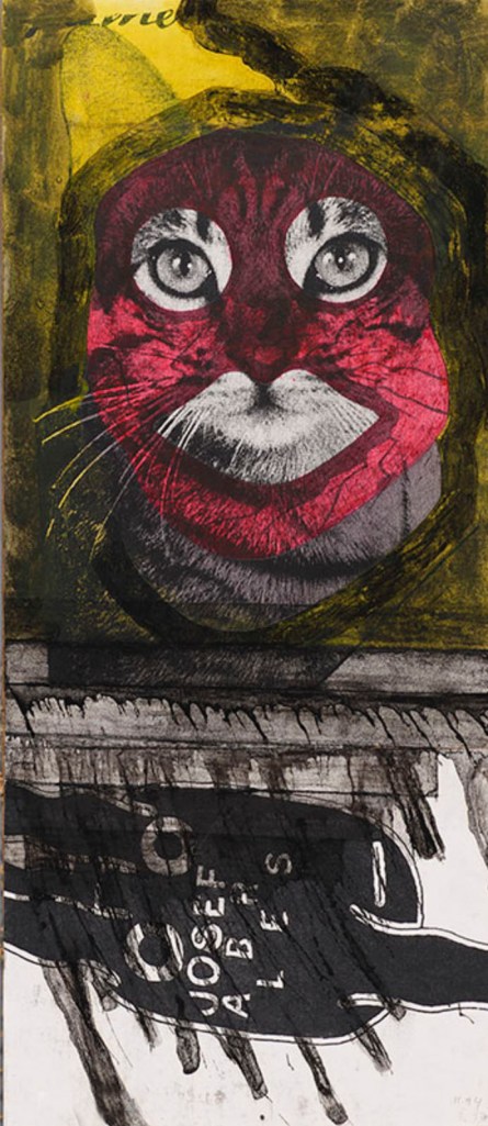 Ray Johnson (American, 1927-1995) 'Untitled (JOSEF ALBERS with cat)' 1993 Ray Johnson (American, 1927-1995) 'Untitled (JOSEF ALBERS with cat)' 1993