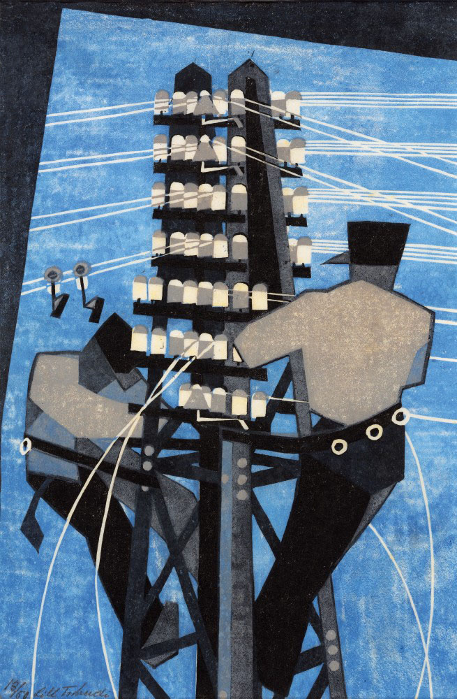 Lill Tschudi (Swiss, 1911-2004) 'Fixing the wires' 1932