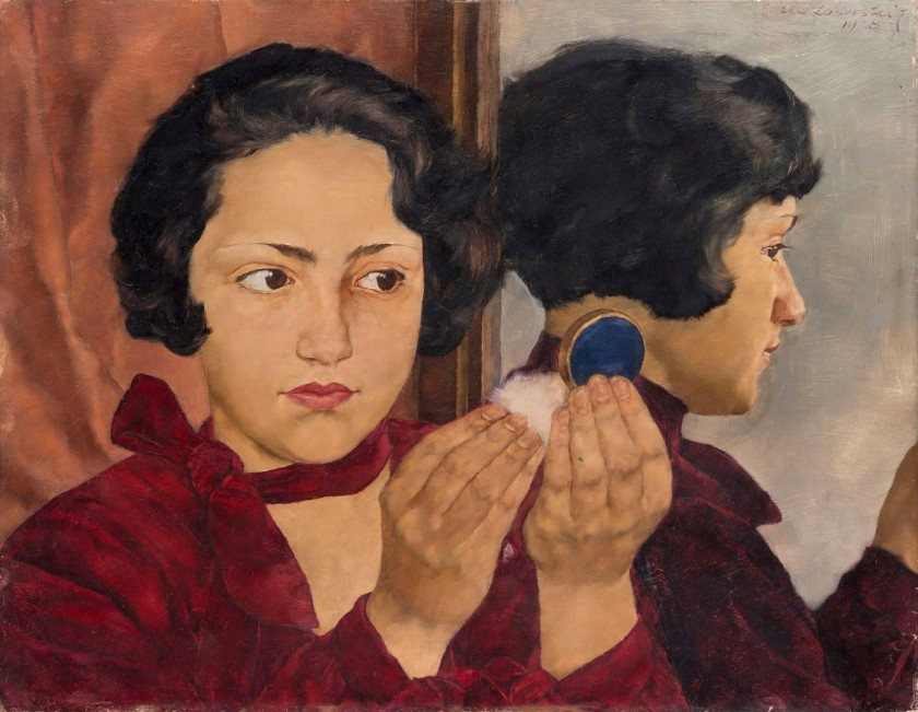 Lotte Laserstein (German-Swedish, 1898-1993) 'Russian Girl with Compact' 1928