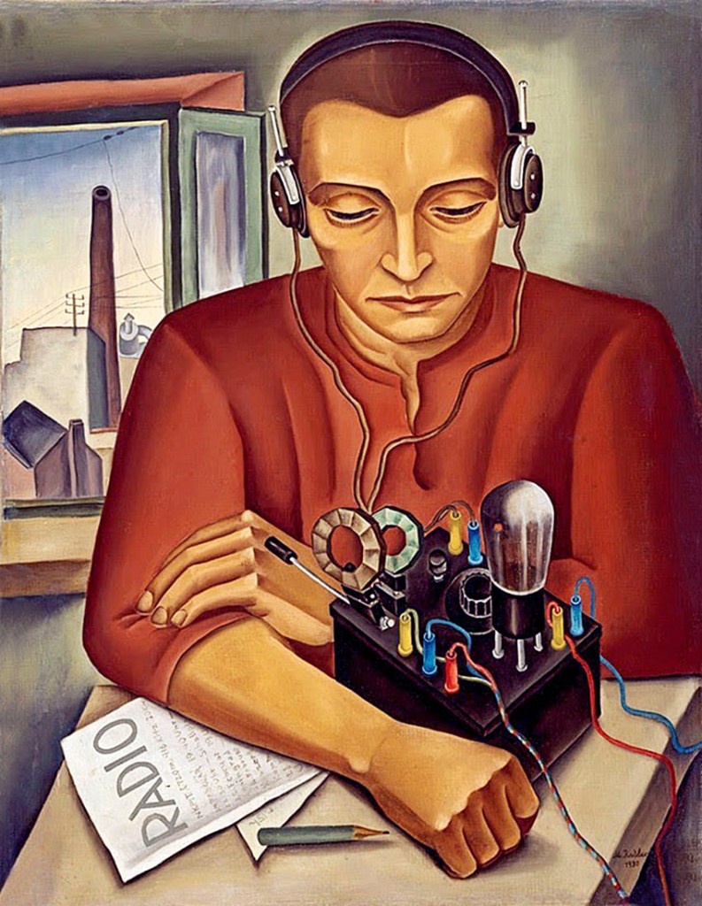 Max Radler (Polish, 1904-1971) 'Der Radiohörer' (The Radio Listener) 1930 from the exhibition 'Germany / 1920s / New Objectivity / August Sander' at Centre Pompidou, Paris, May - Sept, 2022