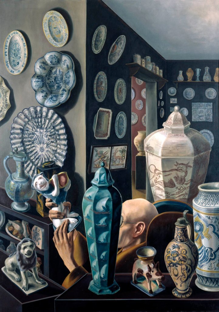 Walter Schulz-Matan (German, 1899-1965) 'Der Fayencesammler' (The faience collector) 1927