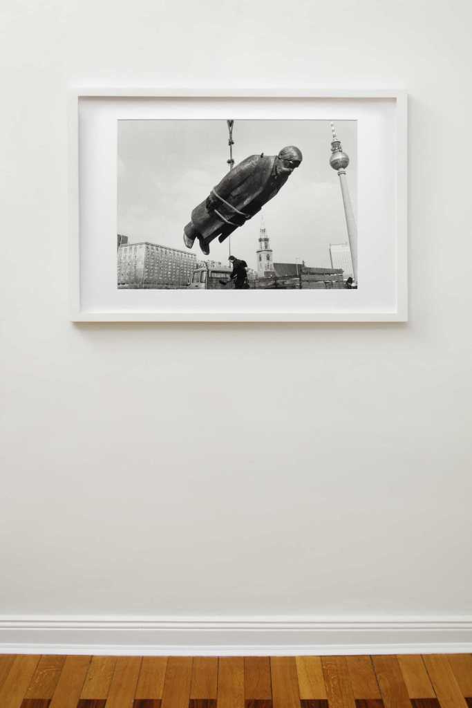 Installation view of the exhibition 'Sheroes of Photography Part IV: Sibylle Bergemann' at Kicken Berlin showing Bergemann's 'Das Denkmal (Berlin, Februar 1986)' (1986)