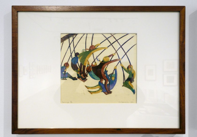 Ethel Spowers (Australian, 1890-1947) 'Swings' 1932 (installation view)