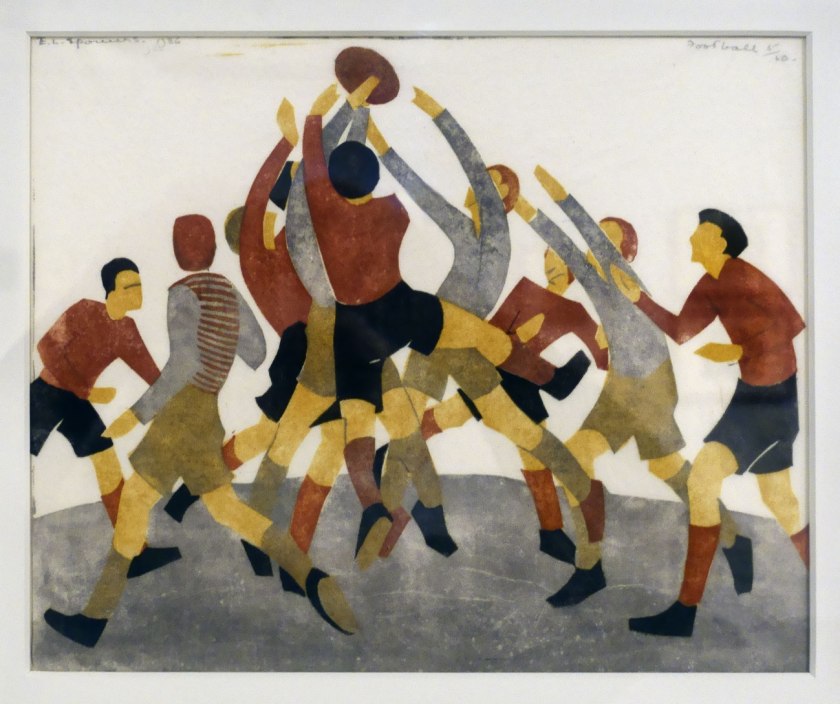 Ethel Spowers (Australian, 1890-1947) 'Football' 1936 (installation view)