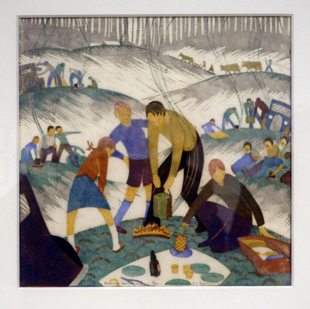 Ethel Spowers (Australian, 1890-1947) 'Bank holiday' 1935 (installation view)