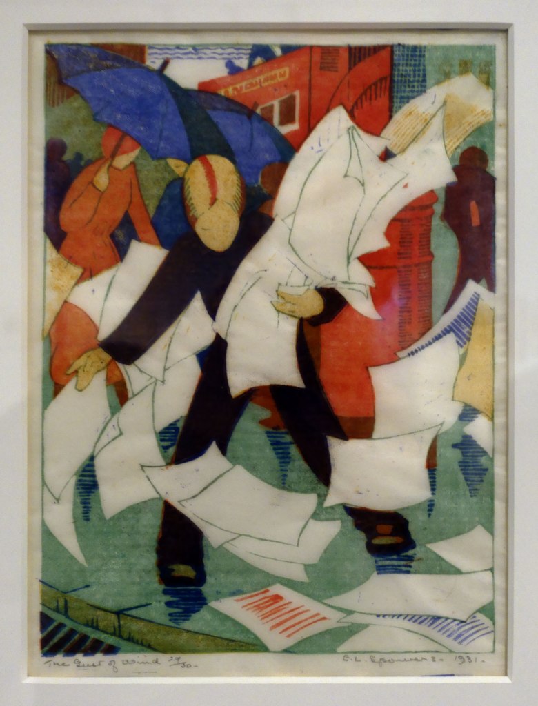 Ethel Spowers (Australian, 1890-1947) 'The gust of wind' 1931 (installation view)