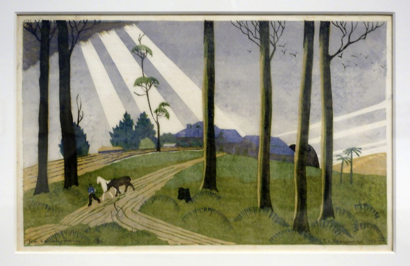 Ethel Spowers (Australian, 1890-1947) 'The lonely farm' 1933 (installation view)