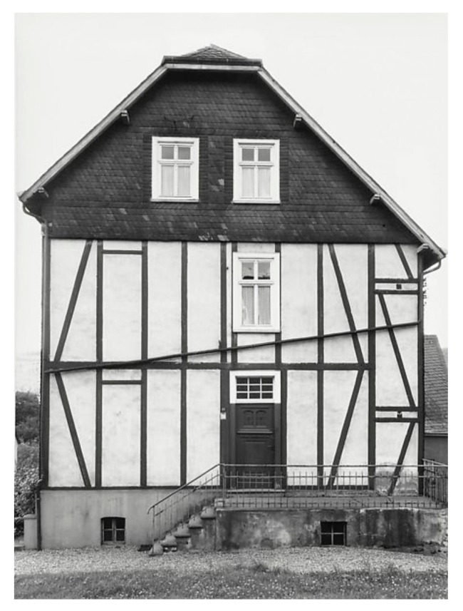 Bernd and Hilla Becher (German, active 1959-2007) 'Framework House, Schloßblick 17, Kaan-Marienborn, Siegen, Germany' 1962