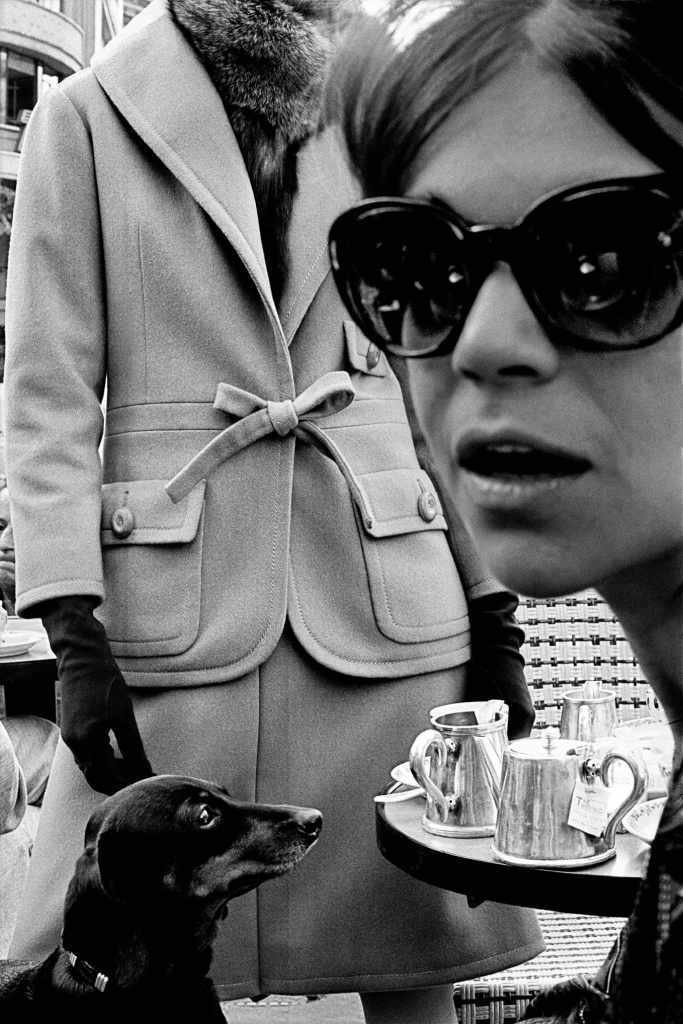 Frank Horvat (Italian, 1928-2020) 'Carol Lobravico au café de Flore, haute couture française, Paris, pour Harper's Bazaar' 1962