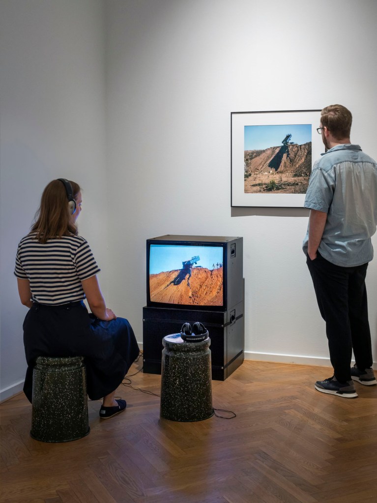Installation view of the exhibition 'Mining Photography. The Ecological Footprint of Image Production' at the Museum für Kunst und Gewerbe Hamburg
