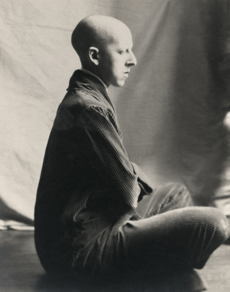Claude Cahun (French, 1894-1954) 'Untitled [Self portrait in profile, sitting cross legged]' 1920