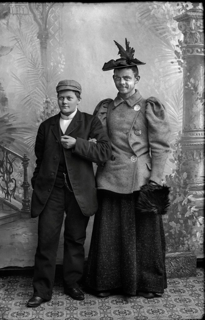 Marie Høeg (Norwegian, 1866-1949) 'Untitled [Marie Høeg and her brother in the studio]' c. 1895-1903