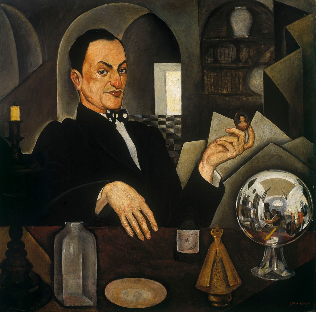 Roberto Montenegro (Mexican, 1885-1968) 'Retrato de un anticuario o Retrato de Chucho Reyes y autorretrato' 1926 from the exhibition 'The First Homosexuals: Global Depictions of a New Identity, 1869-1930' at Wrightwood 659, Chicago, Oct - Dec, 2022