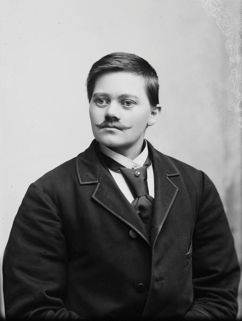 Marie Høeg (Norwegian, 1866-1949) 'Marie Høeg dressed as a man' 1895-1903