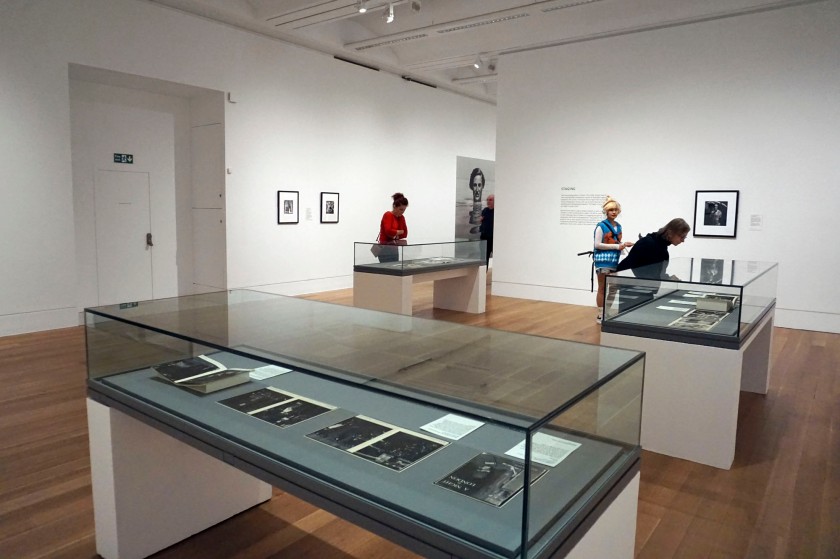 Installation view of the exhibition 'Bill Brandt: Inside the Mirror' at Tate Britain, London, October 2022 - January 2023 showing at rear right, Brandt's photograph 'A Billingsgate Porter' (c. 1934)
