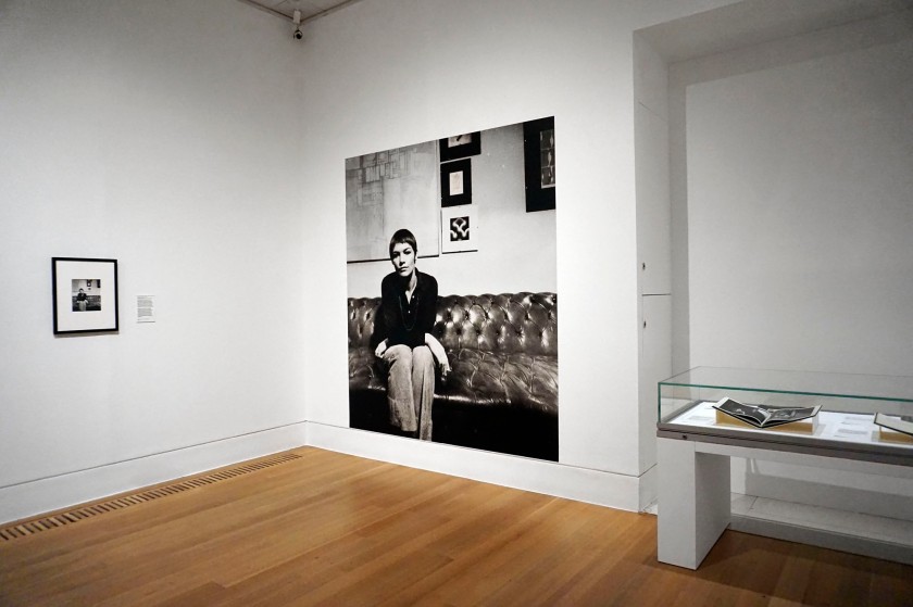 Installation view of the exhibition 'Bill Brandt: Inside the Mirror' at Tate Britain, London, October 2022 - January 2023 showing at left in the bottom image, Brandt's photograph 'Glenda Jackson' (1971) next to a modern mural enlargement